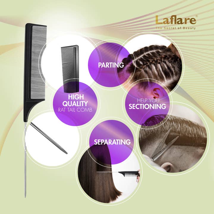 Laflare - Wholesale Hair Styling Gel/Mousse - Edge Bond Control Gel Set with Comb Set for Hair Styling7
