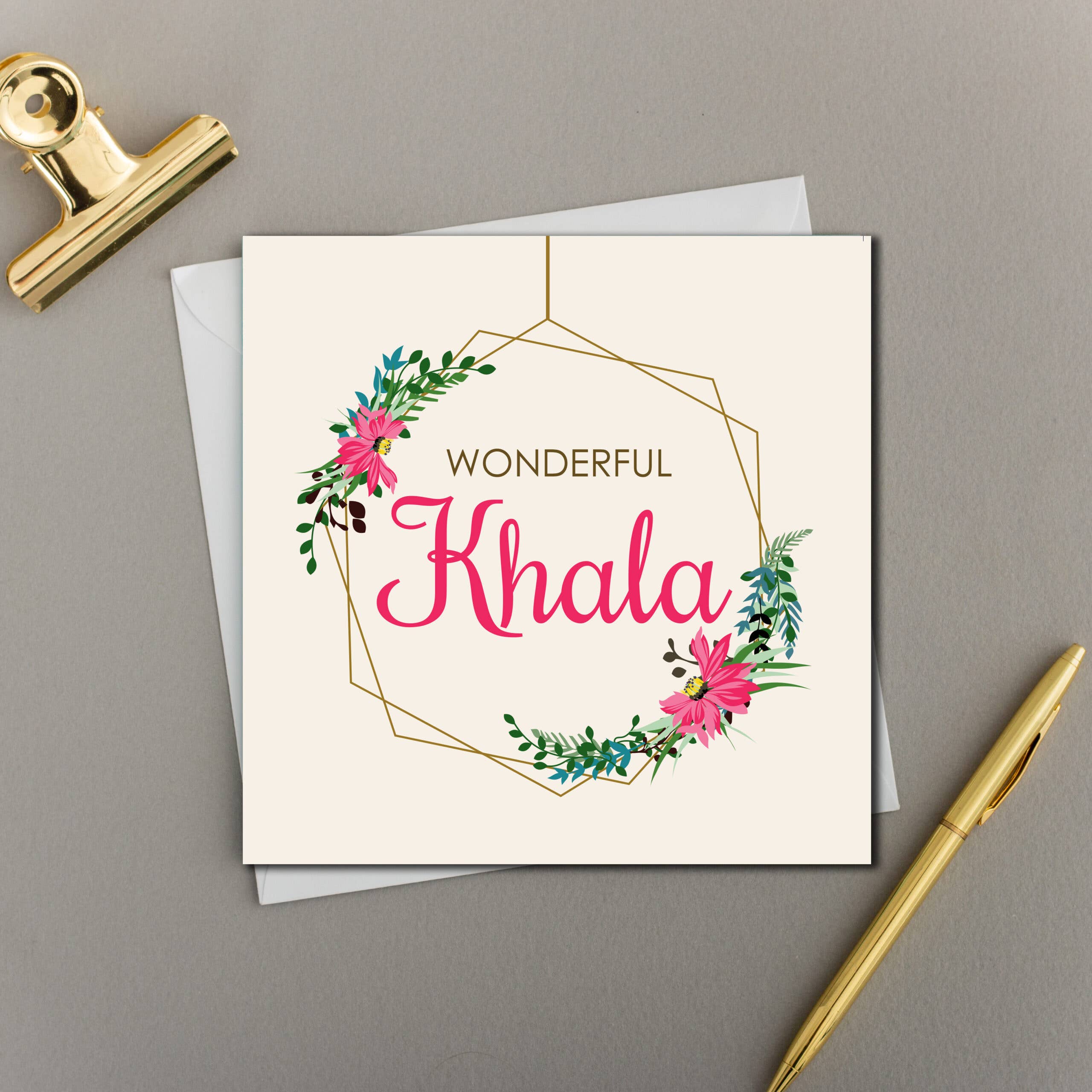 Eastern Print Studio – wholesale Everyday greeting card – x6 Wonderful Khala | Hexagon Collection0