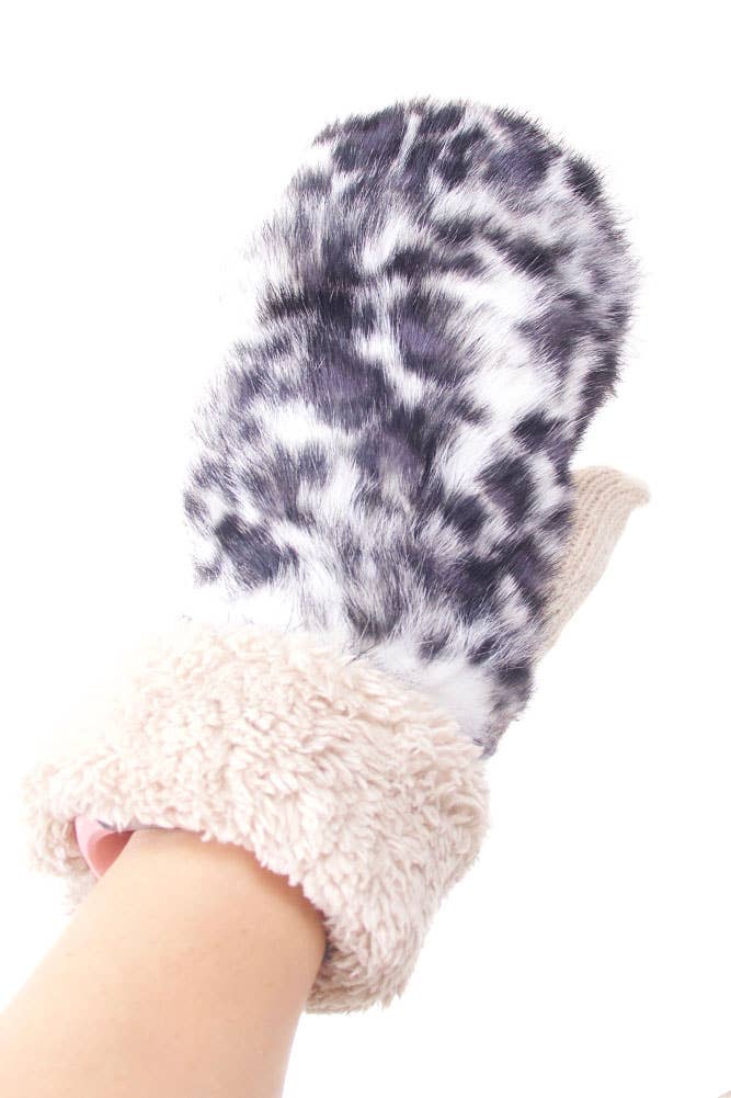 Hana - Wholesale Mittens - Women's - Leopard Pattern Fur Mitten3