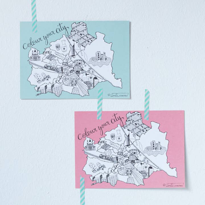 Cartolina Vienna*Colora la tua città* per la vendita all'ingrosso da parte di loretta cosima