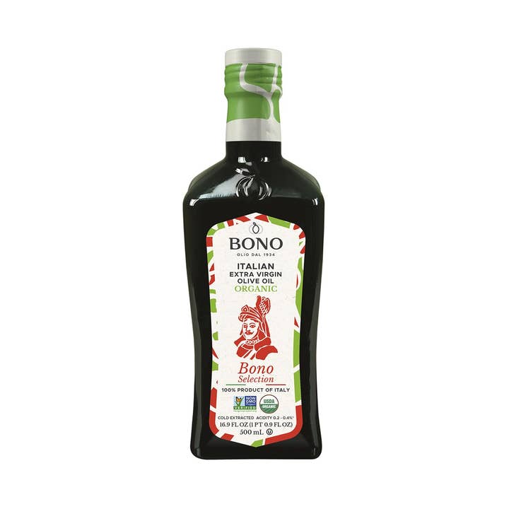 Bono 100% Italian Organic Extra Virgin Olive Oil, 16.9 fl oz for wholesale by Made in eatalia