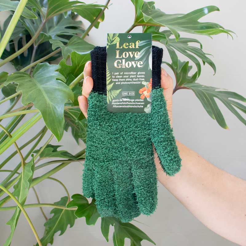 Botanopia - gifts , decor and cards for plant lovers - Wholesale Garden Gloves - Leaf Love Gloves - Microfiber dusting gloves for plants6