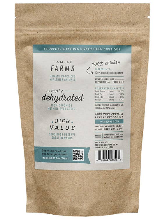 Farm Hounds - Vente Friandises – chien - Friandises de Gésiers de Poulet - Tout Naturel - 113g1