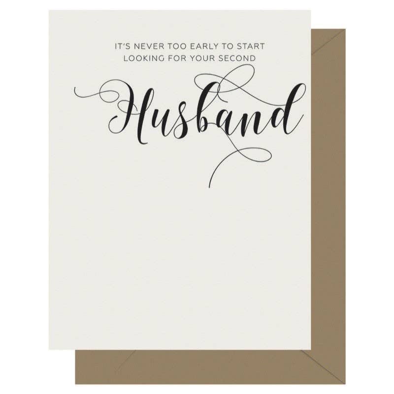 Letterpress Jess - Wholesale Everyday Greeting Card - Crass Calligraphy Husband Letterpress Greeting Card0