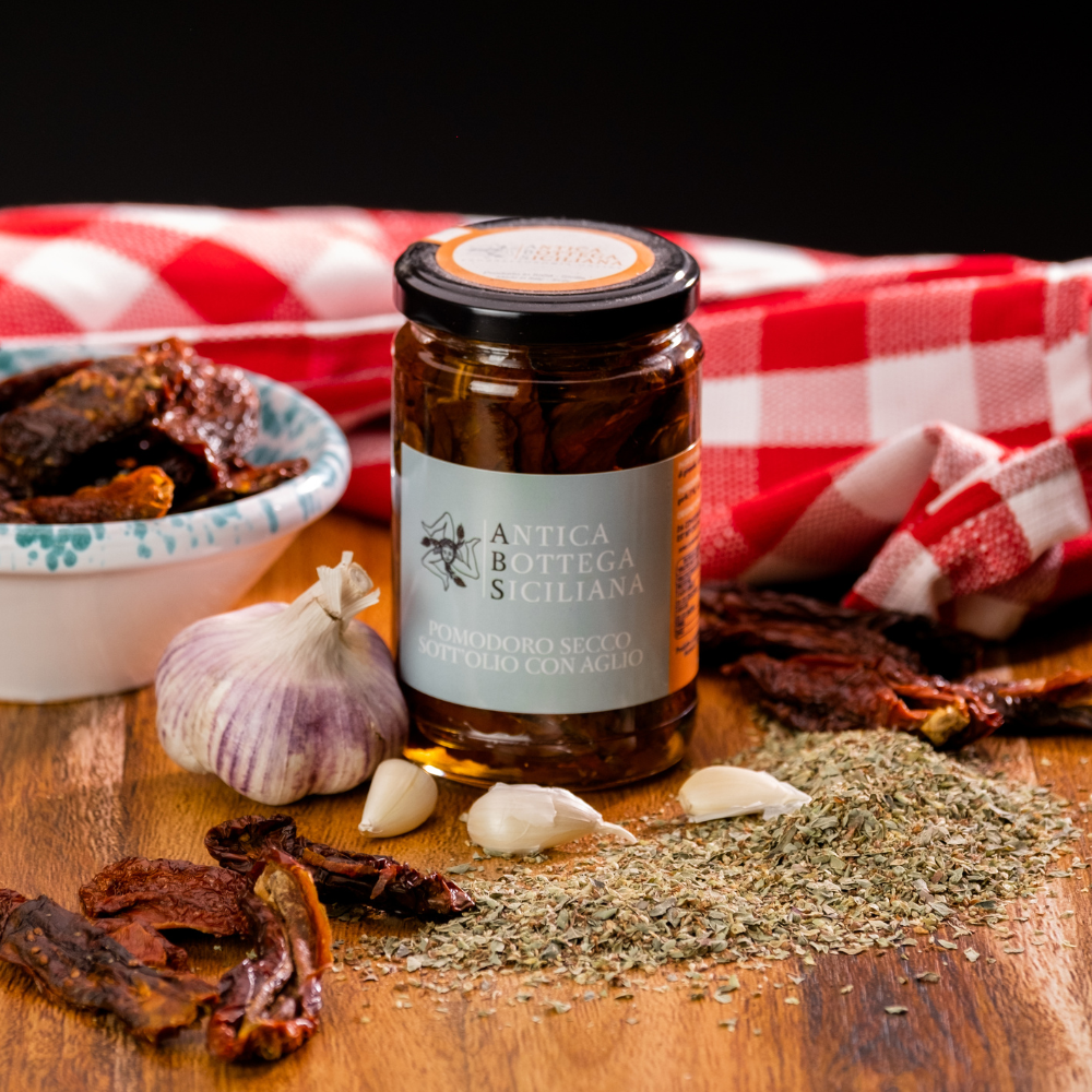 Antica Bottega Siciliana - Wholesale Gedroogde kruiden - Gedroogde tomaat in olie met Nubische knoflook - 280 g4