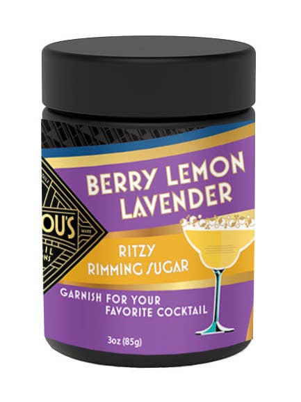 Berry Lemon Lavender Ritzy Rimming Sugar for wholesale by Herb & Lou's