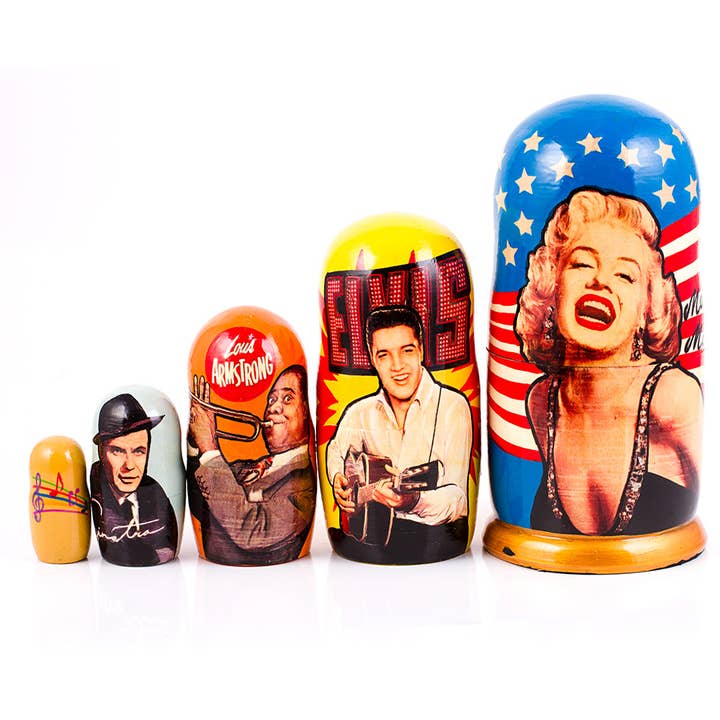 STP - Wholesale Decorative Tabletop Object - Monroe Nesting Doll Matryoshka 5pc.4