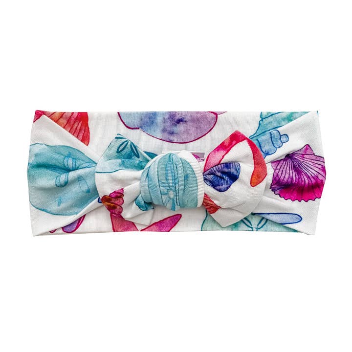 Seashell Headband Bow for wholesale by Florida Kid Co.