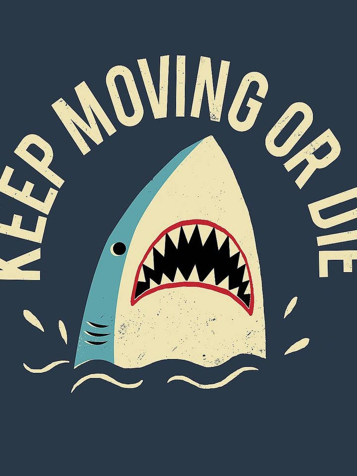 „Keep Moving Or Die” - Wanddecoratie met canvasprint voor wholesale door Image Conscious, LLC