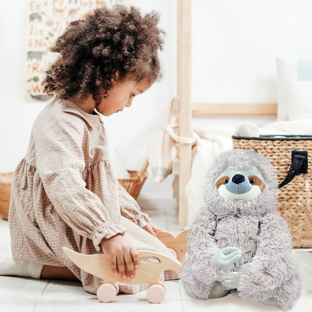 KINREX - Wholesale Stuffed/Plush Toy - Kids & Baby - Baby Sloth Stuffed Animal - Plush Sloth Toy 13"4