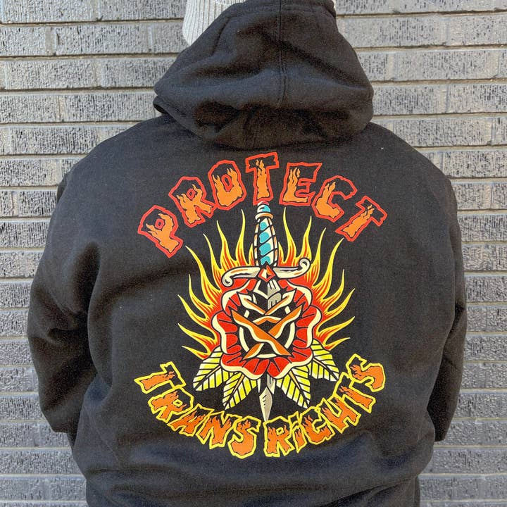 Protect Trans Rights Hoodie for wholesale by Seventh Eclectic