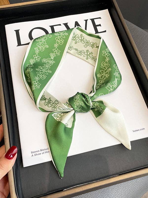 ShieldChic - Wholesale Scarf - Women's - Contrast Color Flower Print Scarf0