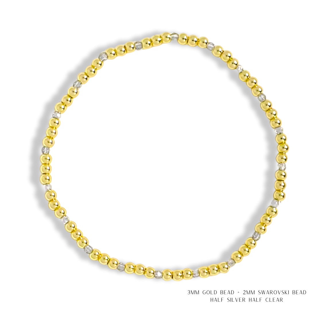 Savvy Bling - Vendita all'ingrosso Bracciale con perline - Bracciale con Perline in Oro e Cristalli Swarovski - Più Colori54