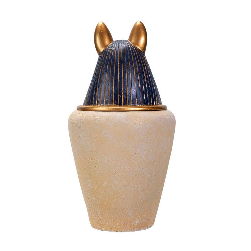 Pacific Trading - Vendita all'ingrosso Barattoli decorativi - Antico vaso canopo di Bastet egiziano2