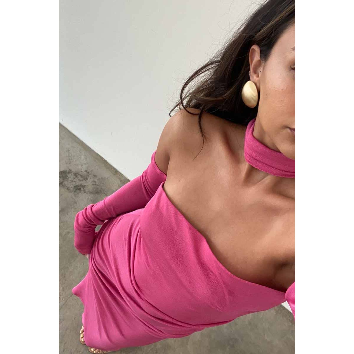 Et Clet - Wholesale Dress - Women's - SLINKY CUT OUT CHEST MIDI DRESS6