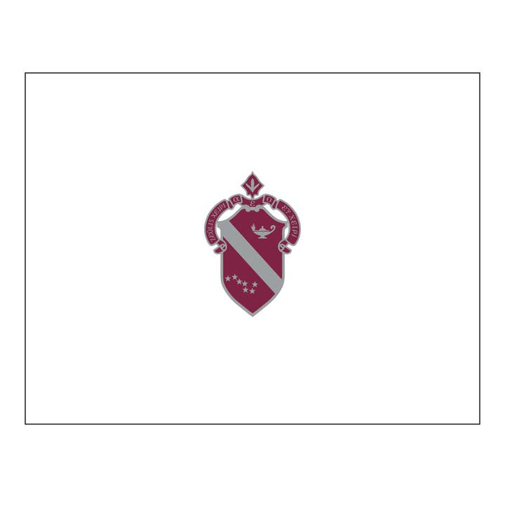Donovan Designs - Wholesale Stationery/Notecard Set - SORORITY OFFICIAL CREST FOLDOVER NOTECARDS