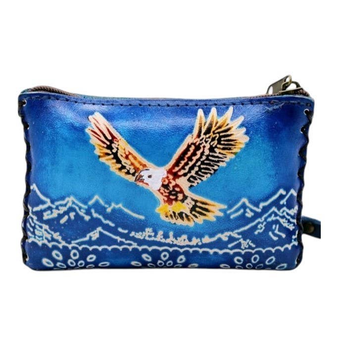 Sunflower Handmade leather inc - Wholesale Coin Purse - Women's - Handmade Leather coin purse credit card American eagle1