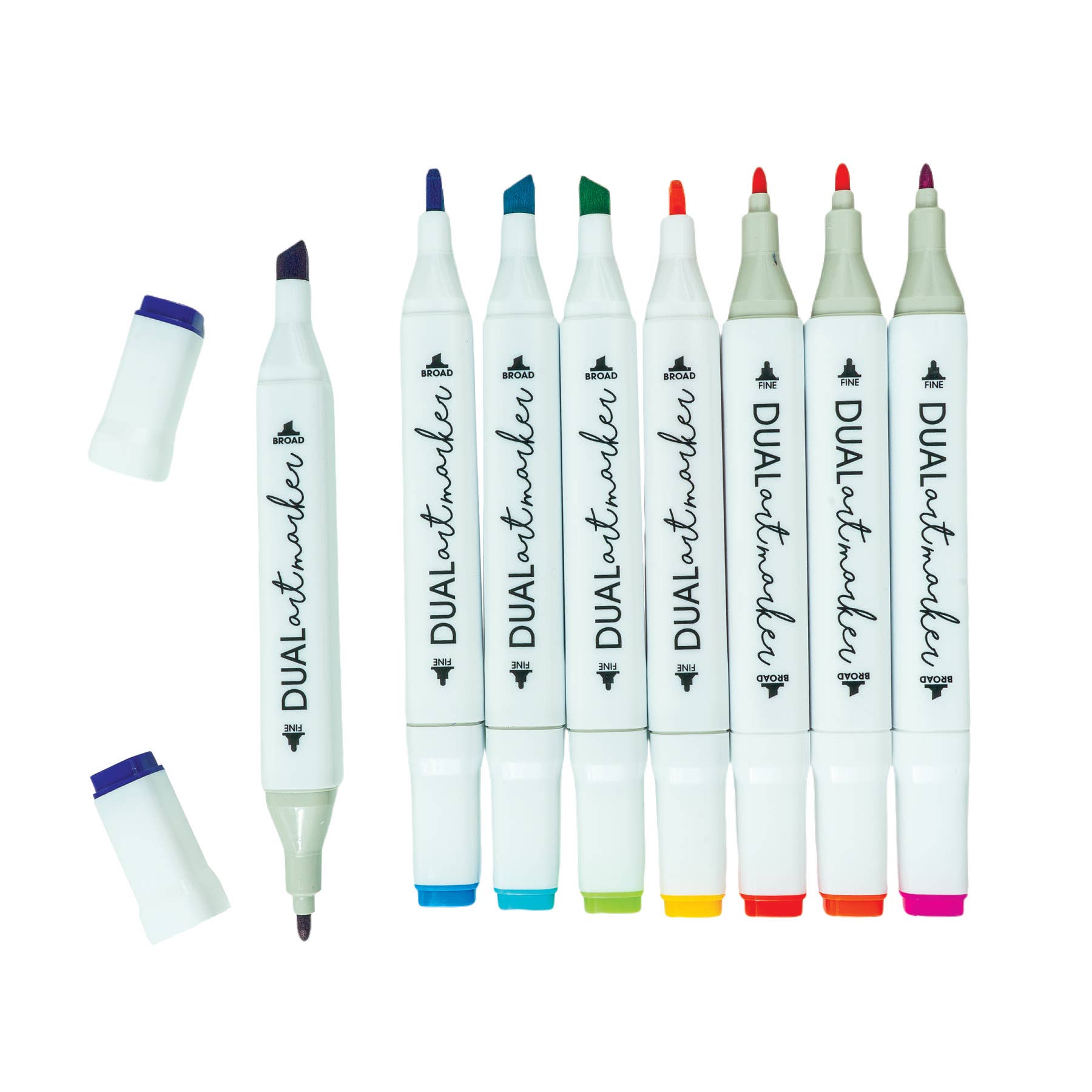 Geddes - Wholesale Stiften - 8CT HELDERE DUBBELE PUNT MARKERS 12/DOOS2