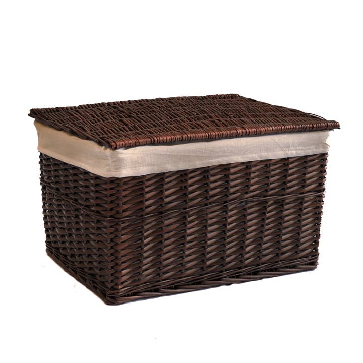 Arthur Cameron - Wholesale Basket - Natural Wicker Storage Basket Hamper with Lining & Lid4