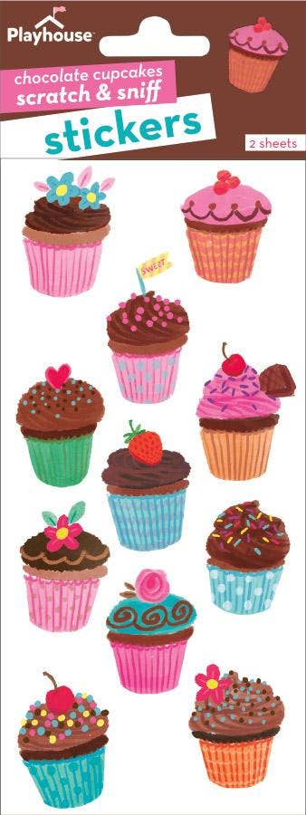 Paper House Productions - Wholesale Sticker - Chocolate Cupcakes Scratch & Sniff Sticker0
