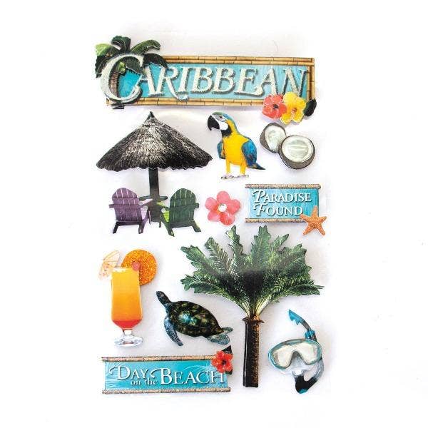 Paper House Productions - Wholesale Sticker - Caribbean Dimensional Sticker0