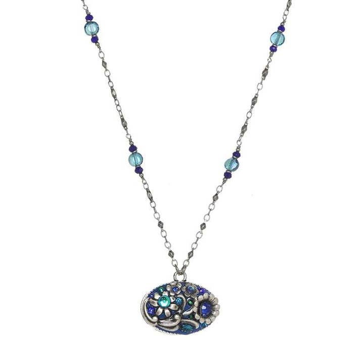 Colar oval longo cerúleo por atacado de Michal Golan Jewelry
