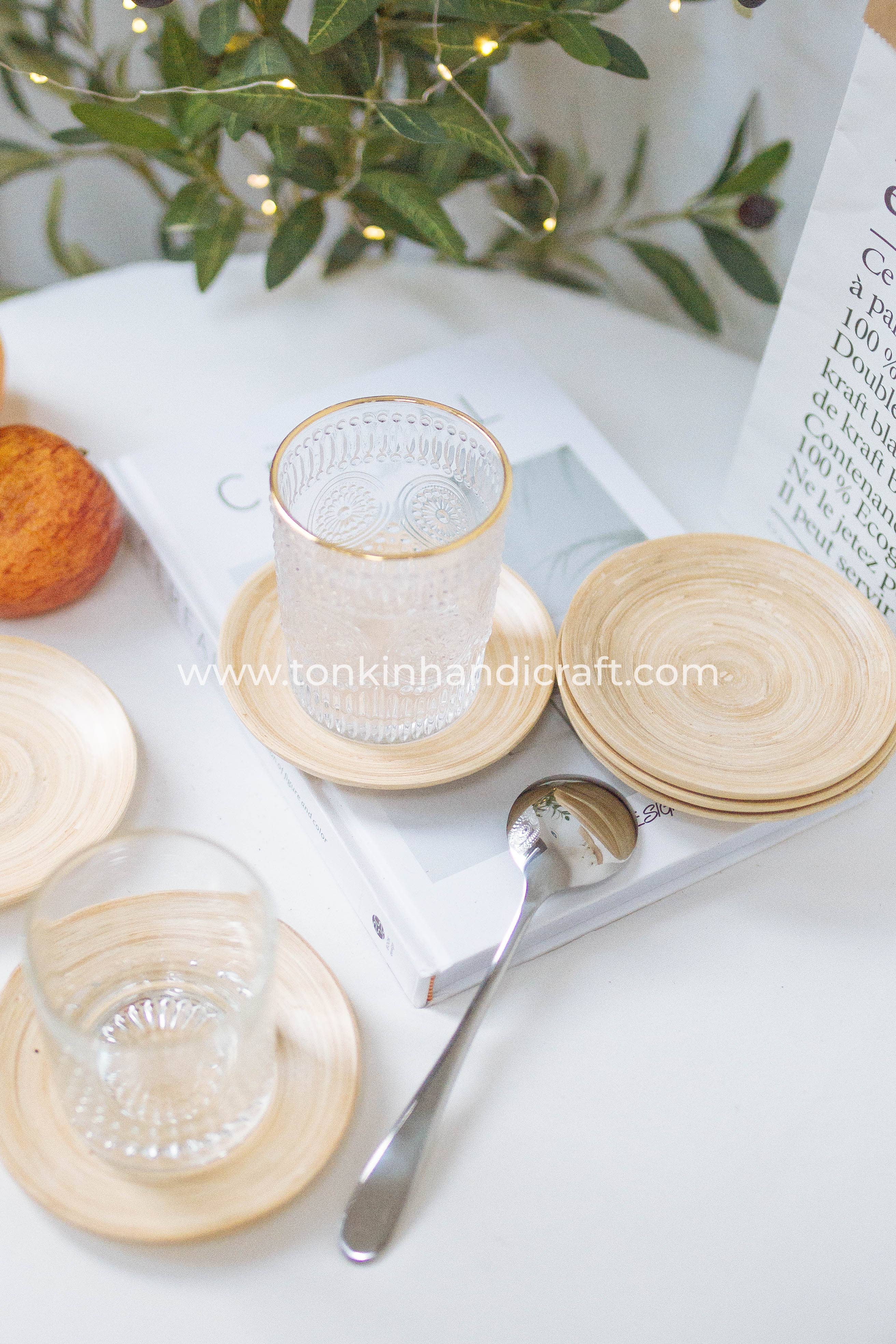 Tonkin Handicraft - Wholesale Dinner plate - Natural Bamboo Plate6