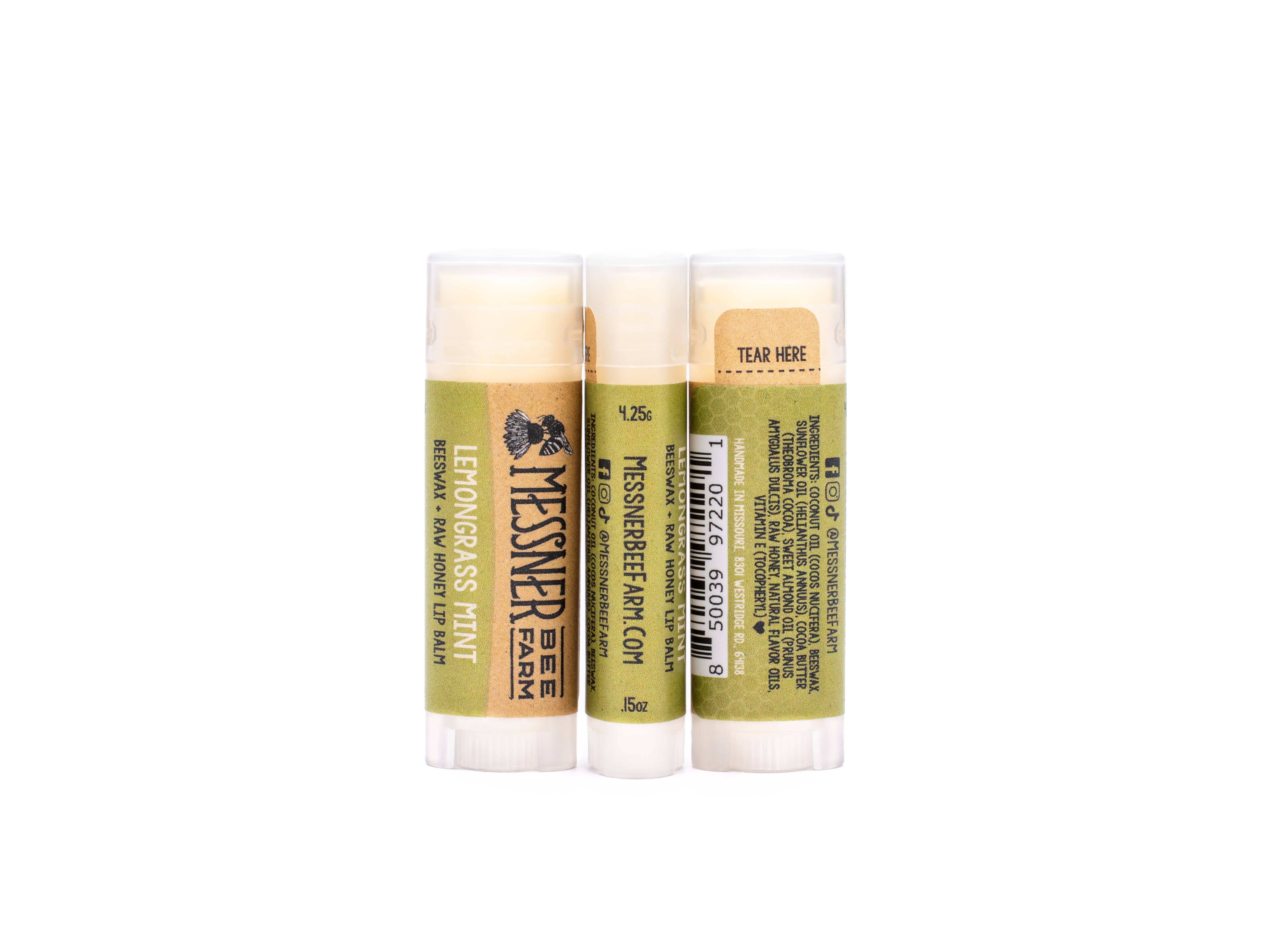 Messner Bee Farm - Wholesale Lip Balm - Lemongrass Mint Lip Balm3