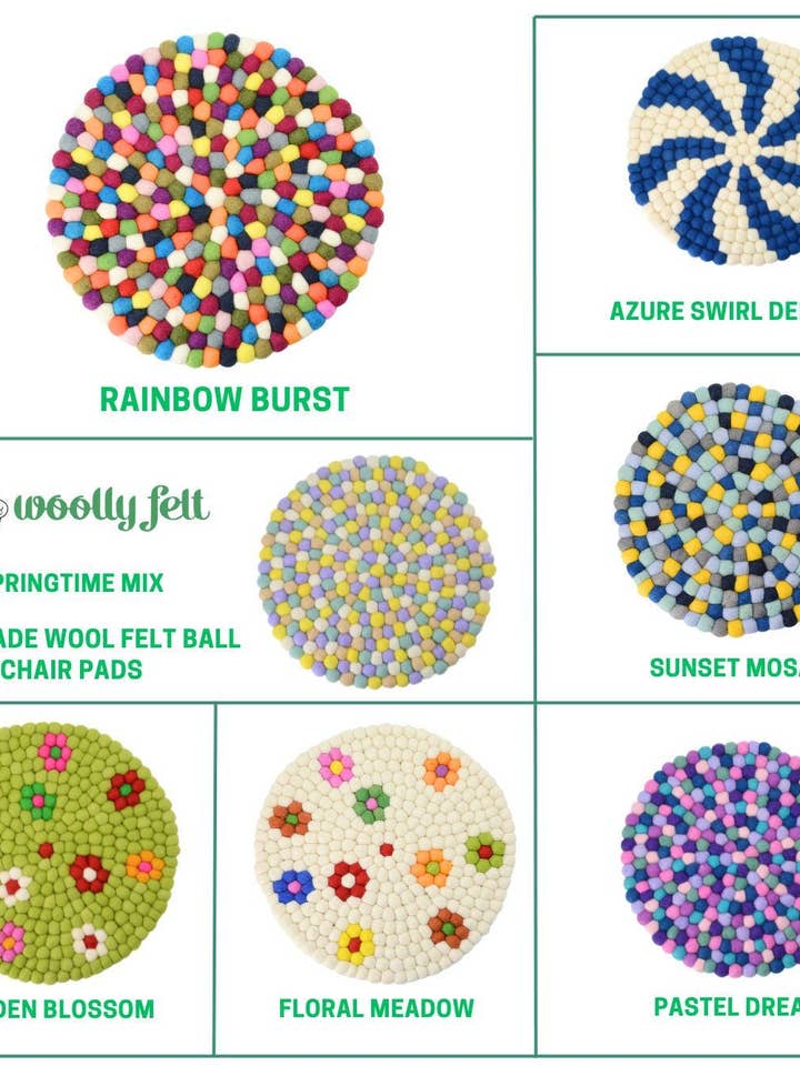 Handmade Wool Felt Chair Cushions - Soft and Comfortable for wholesale by Woollyfelt