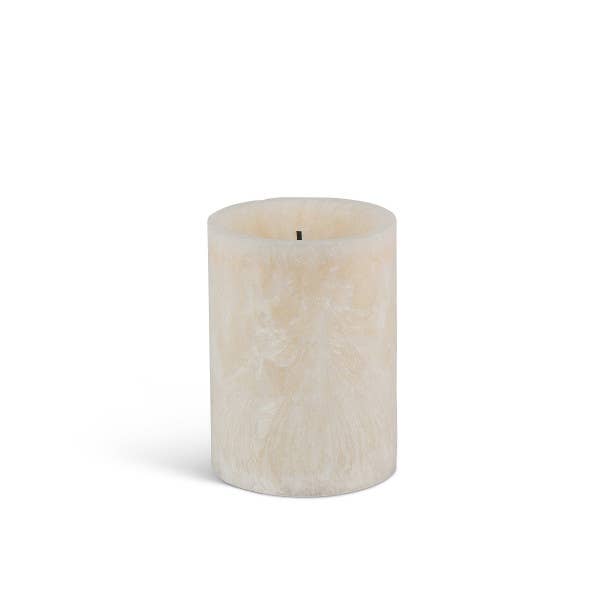 The Gerson Companies - Wholesale Flameless Candle - Bisque Wax Glow Wick(R) LED Candle with Ice Effect.
