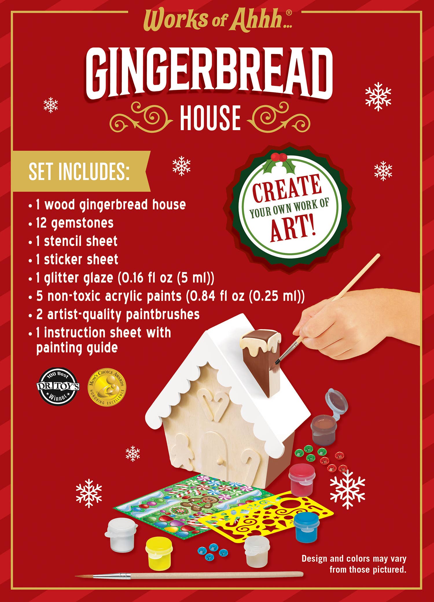 Masterpieces Puzzles - Wholesale DIY Craft Kit - Gingerbread House Wood Paint Set2