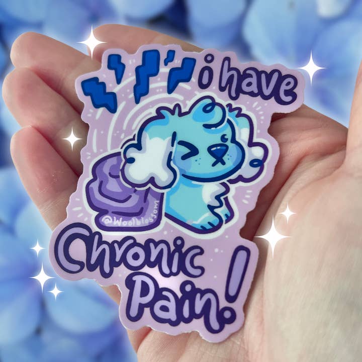 Woolblossom - Wholesale Sticker - Chronic Pain Puppy ~ Sticker