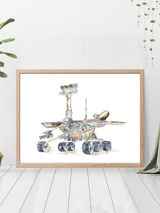 Mars Rover Uthållighet Lander Målning Akvarell för wholesale av Goodfairyart