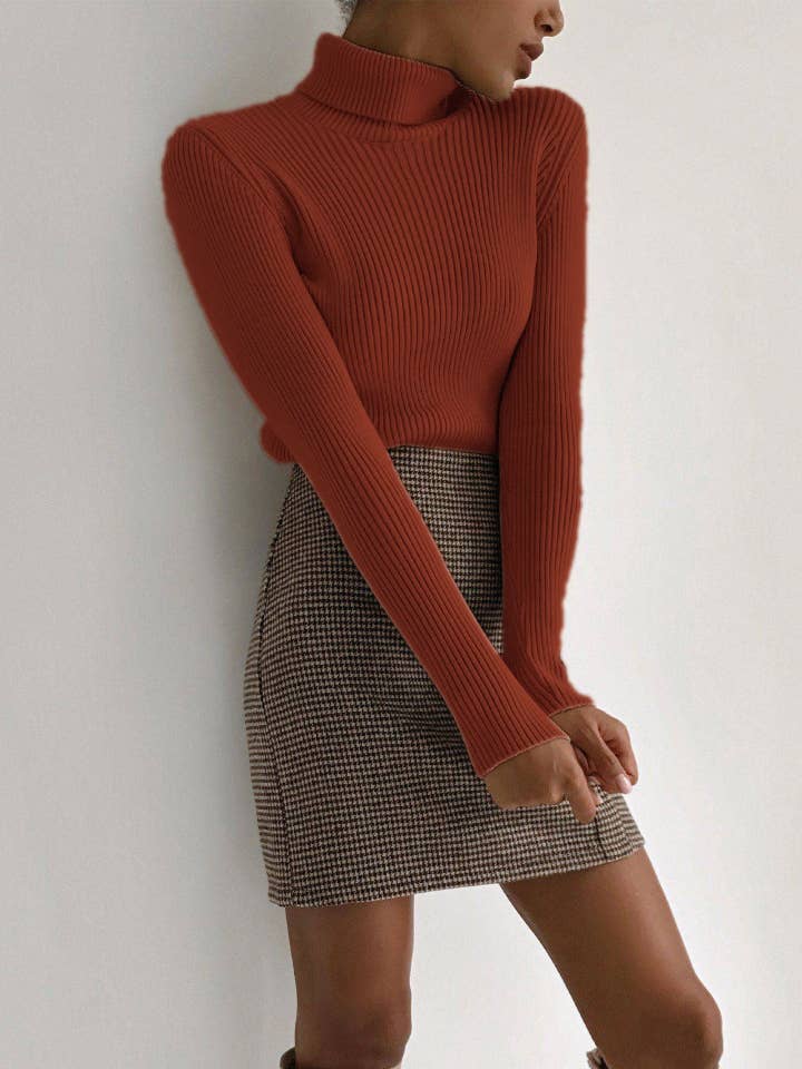 Marayn - Wholesale Knit Sweater - Women's - 2025 Autumn Amazon Chic Turtleneck Knit Pullover Sweater16