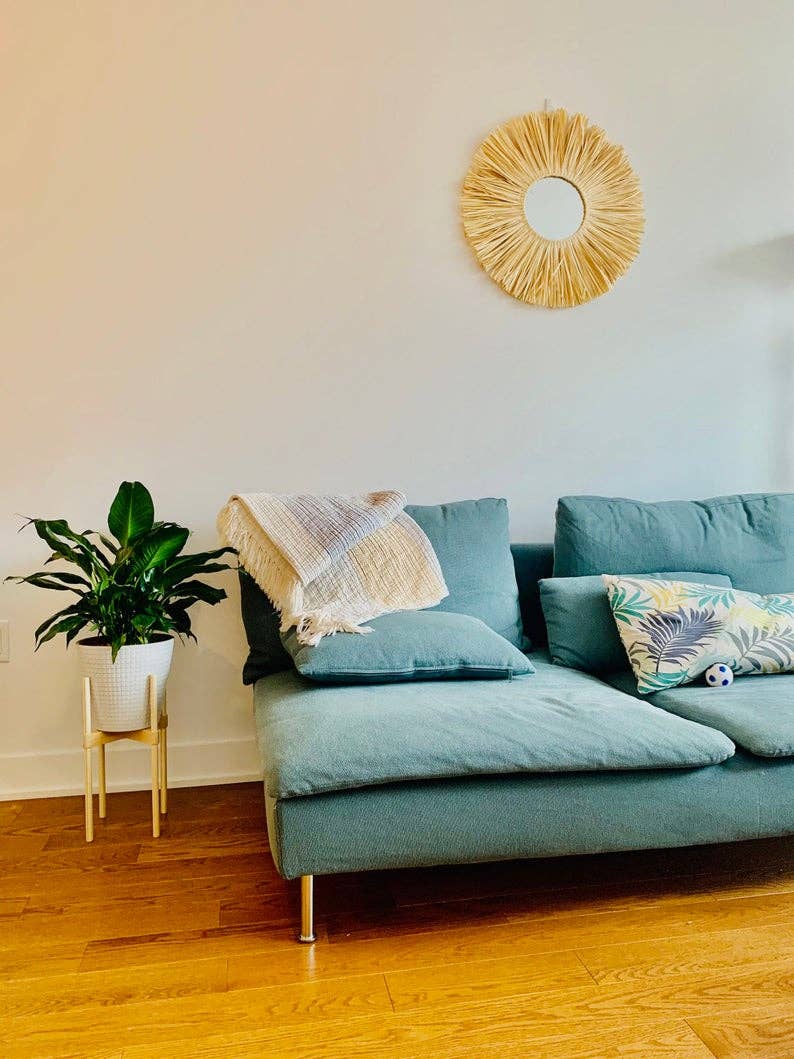 Coucou Bamboo - Wholesale Wall Mirror - 60cm Woven Natural Grass Round Mirror4