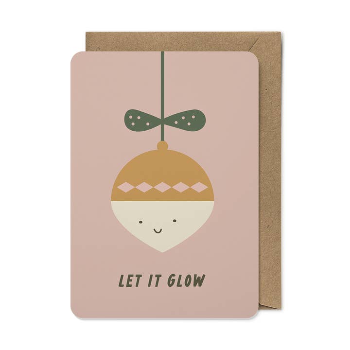 Postcard Let it glow, Eco-Conscious Card for wholesale by Little Otja