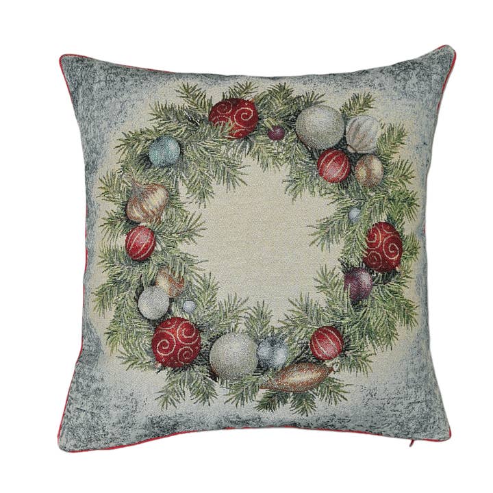 Garland Silver Christmas Pillowcase for wholesale by Lunaria Lab