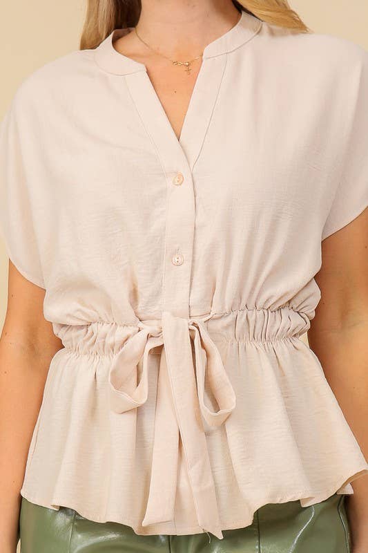 Vanilla Monkey - Wholesale Blouse - Women's - Button Down Long Sleeve V-Neck Top4