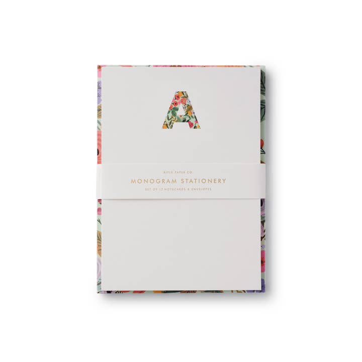 Rifle Paper Co. - Wholesale Stationery/Notecard Set - Garden Party Monogram Note Cards