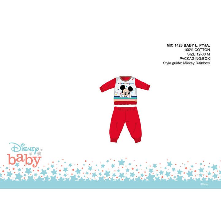 Disney Mickey Mouse Baby Jersey Cotton Pajamas for wholesale by Evidence