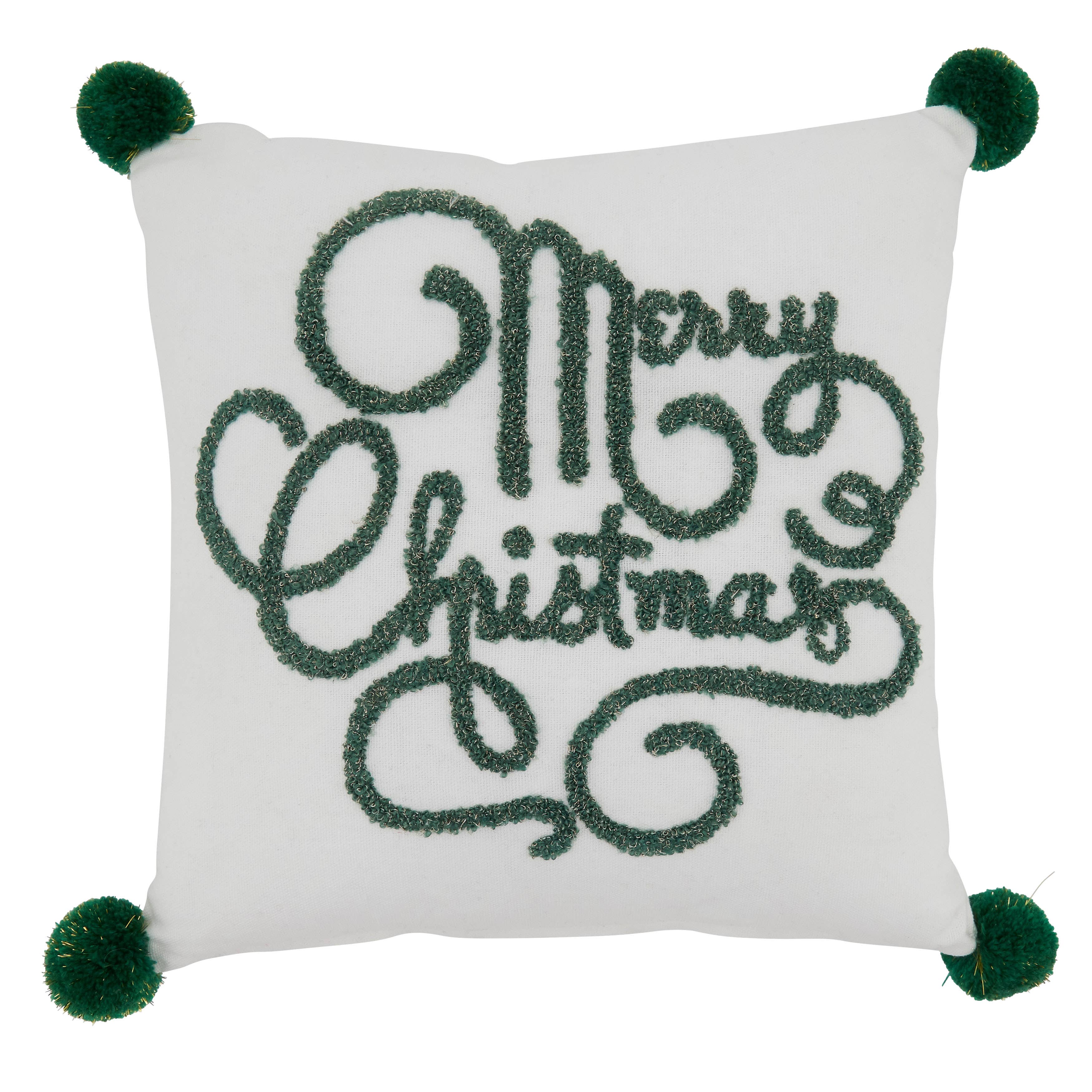 Blanc Coussin décoratif Merry Christmas en vente sur Faire0