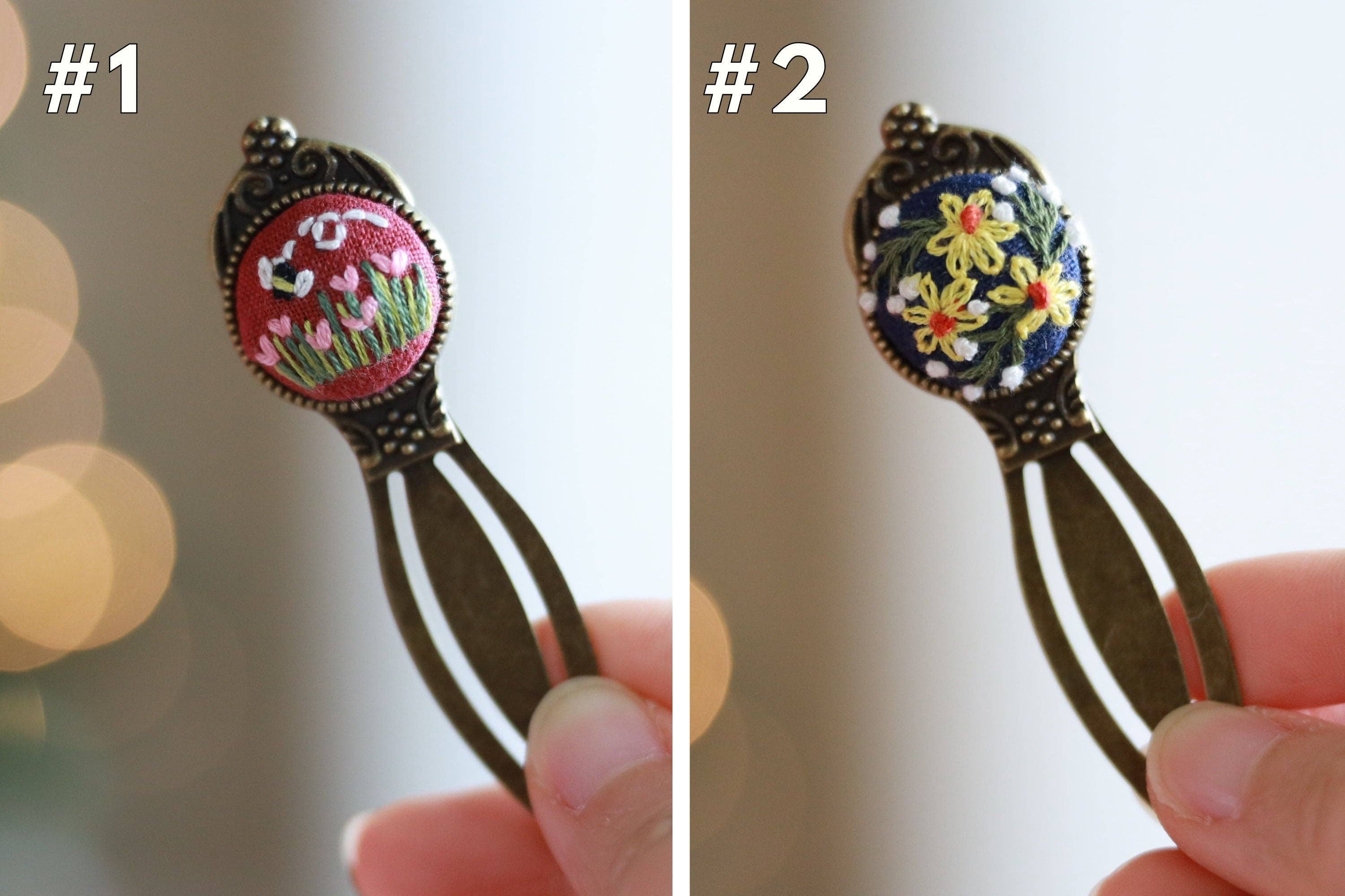 Finer Embroidery – Engroshandel Bogmærke – Vintage bogmærke med blomsterbroderi5