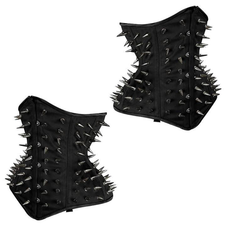 Attire Fashion Club - Wholesale Corset - Women's - Handmade Steampunk Underbust Corset - Cotton & Steel Boning