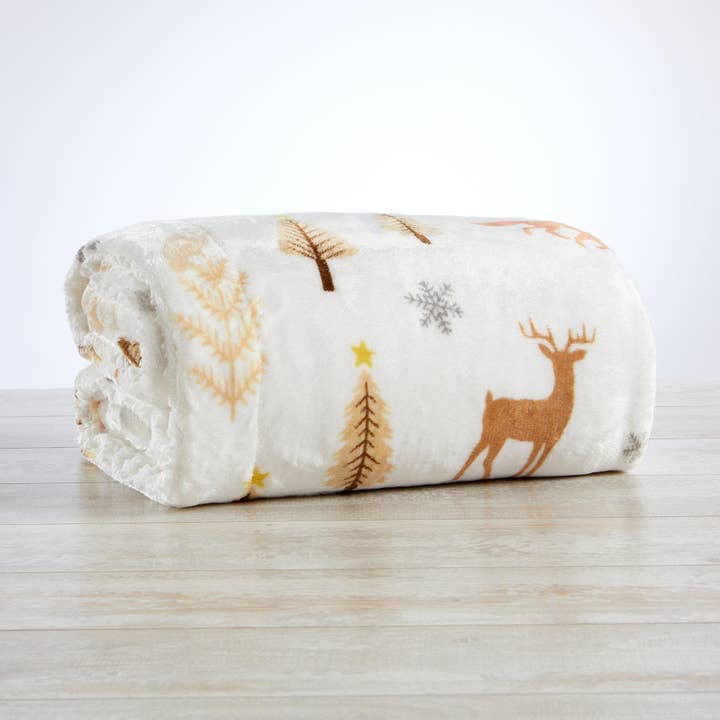 BH Collective - Wholesale Throw Blanket - Throw Blanket - Holiday Printed Sherpa - Esmay Collection16