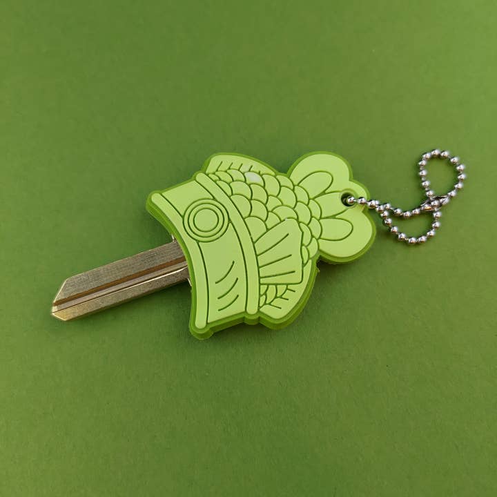 Opalescent Eel Illustration & Design - Wholesale Keychain - Unisex - Taiyakey Keycaps - Fish Shaped Key Covers6