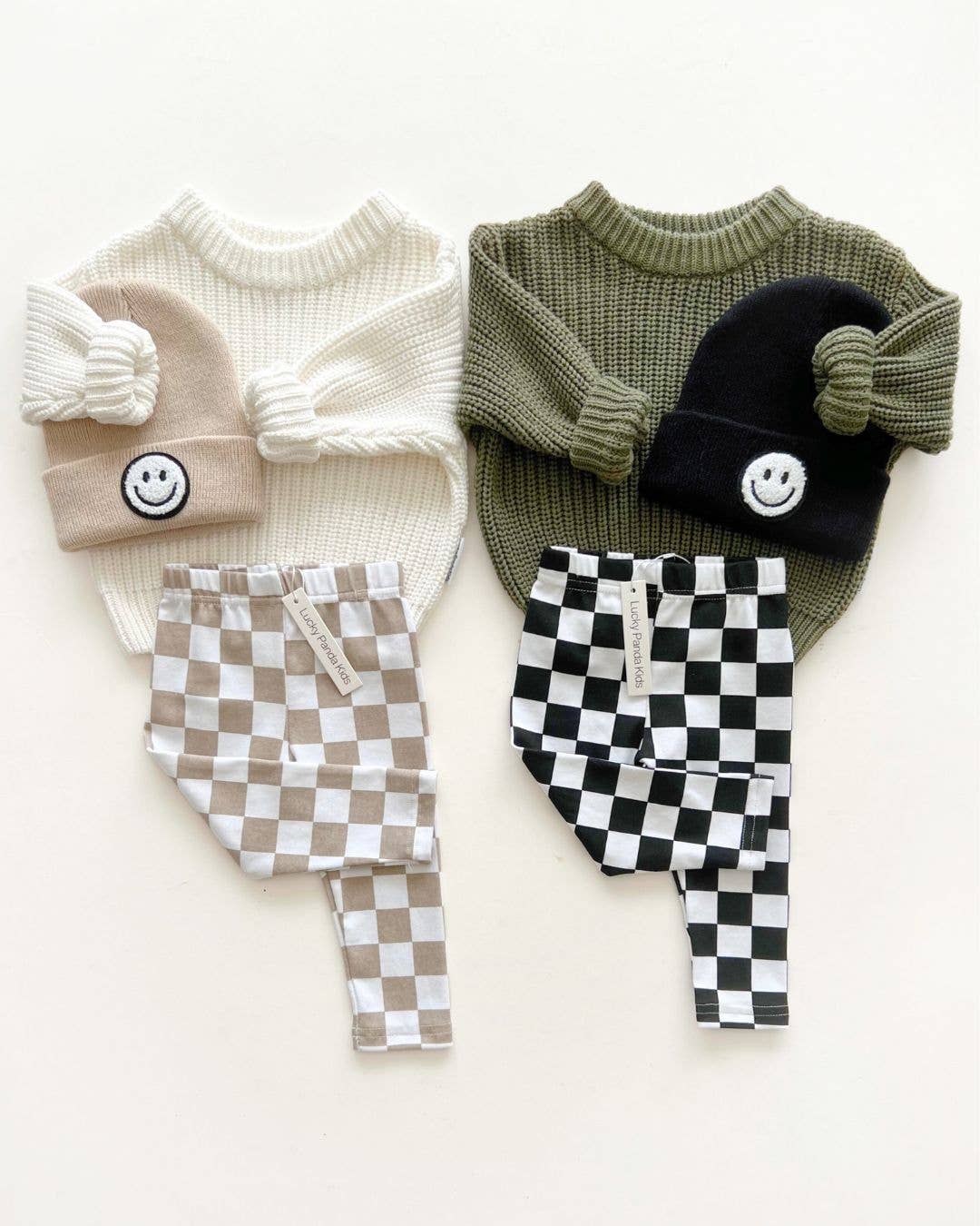 Lucky Panda Kids - Wholesale Fashion Leggings - Kids - Checkered Leggings | Latte8