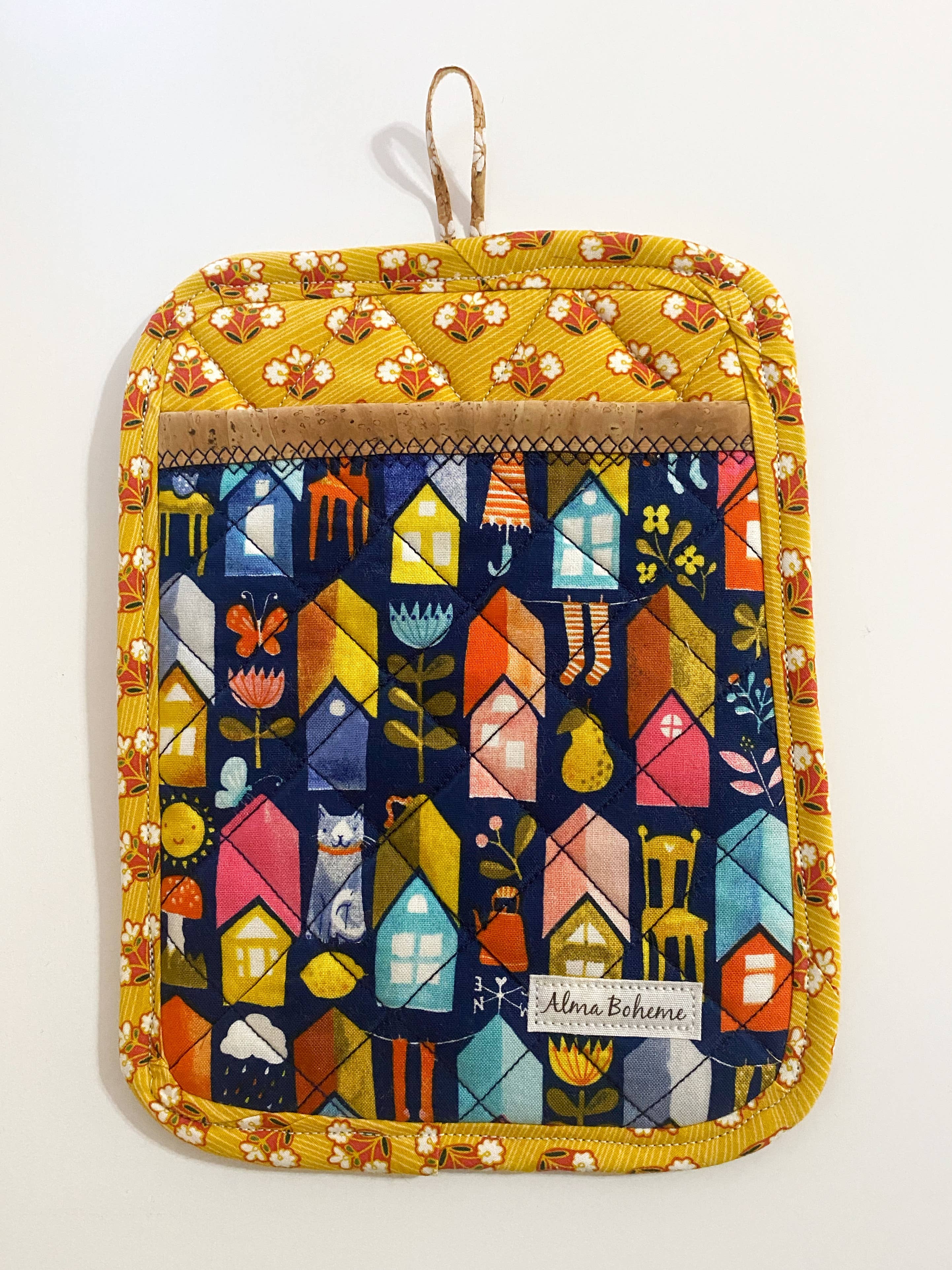 Alma Boheme Handmade - Wholesale Ovenwant/pothouder - Duurzame pannenlap van kurk en katoen met zakje34