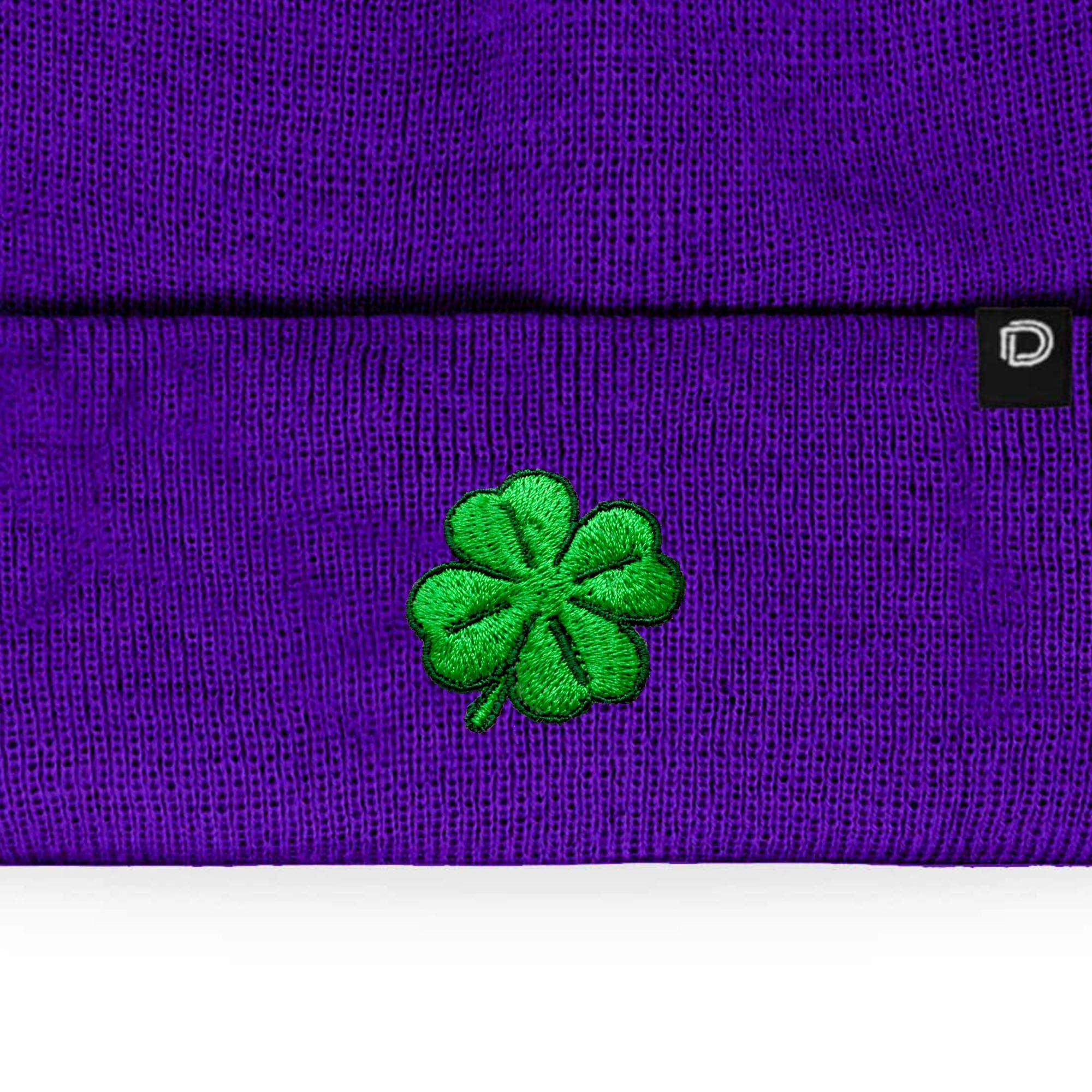 Dalix - Wholesale Beanie - Women's - Dalix Embroidered Clover Beanie Cap Cuffed Knit Hat Women64