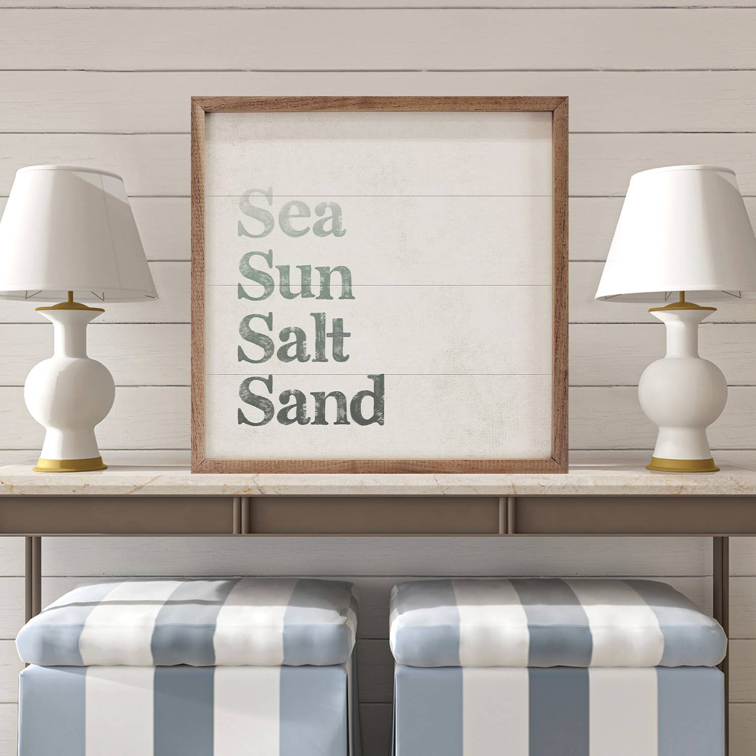 Kendrick Home - Wholesale Wood Wall Art - Sea Sun Salt Sand1