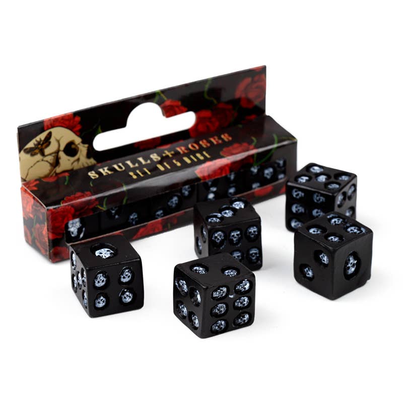 Puckator Ltd – wholesale Ornament – Black Skull Dice - Pack of 51